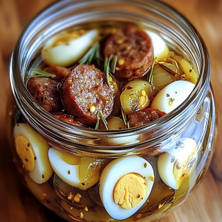 Pickled Eggs Sausage & Onions Recipe