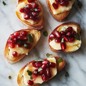 Pomegranate, Cranberry & Brie Bruschetta Recipe
