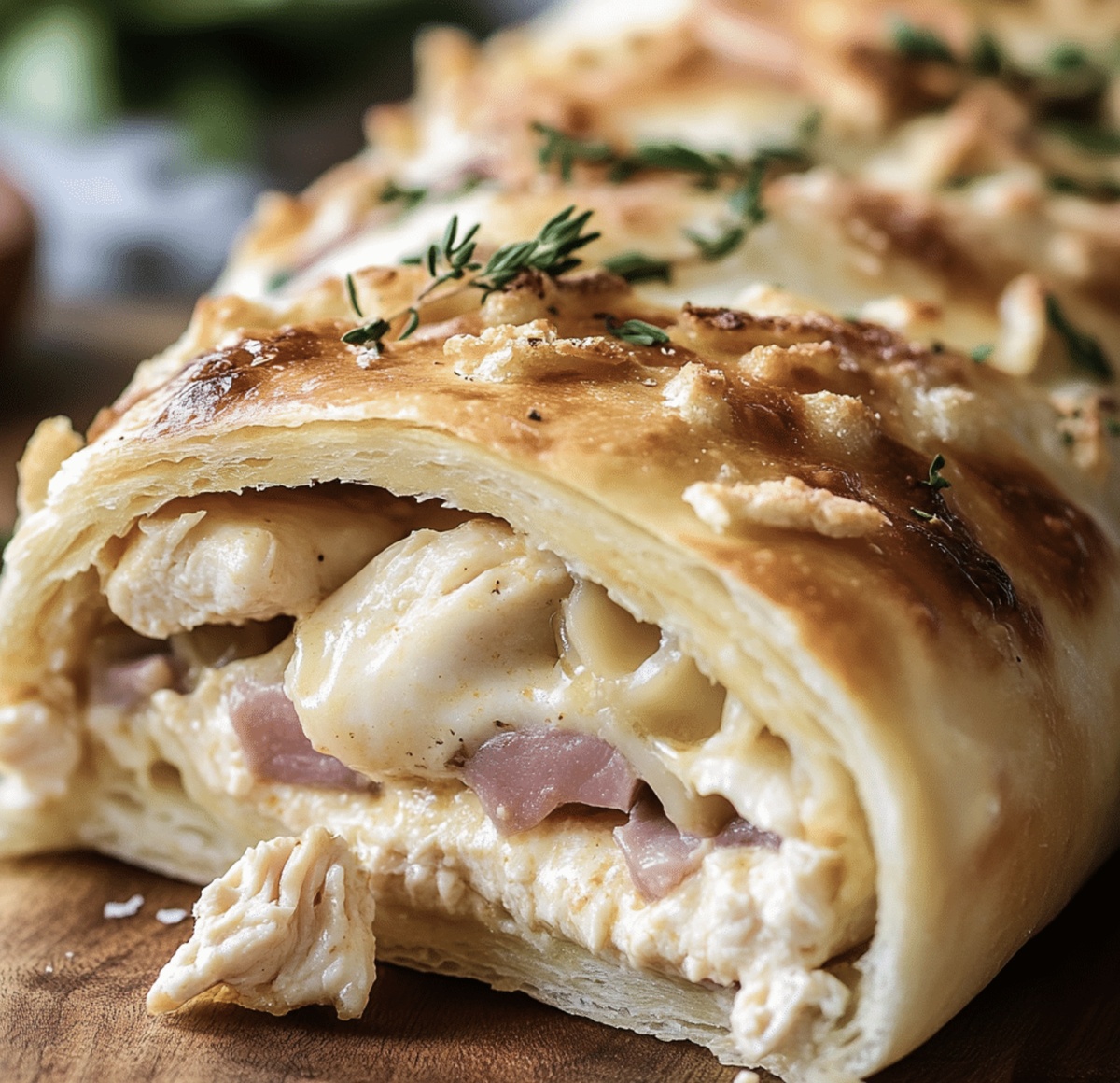 Crispy Chicken Cordon Bleu Stromboli Recipe