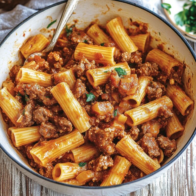 Hearty Beef Pasta In Tomato Sauce Recipe
