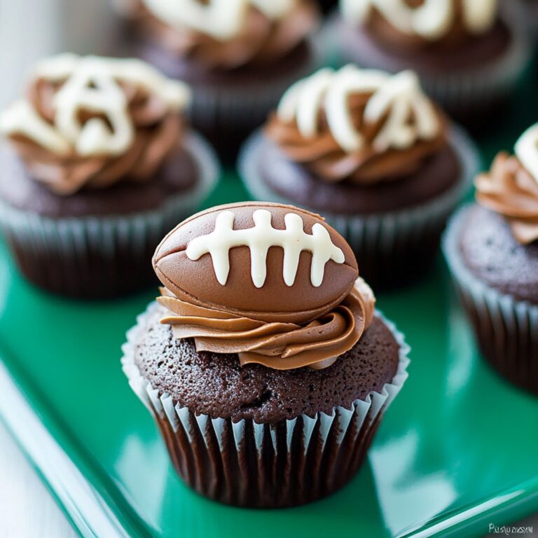 Adorable Football Cupcakes Recipe