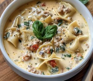 Creamy Alfredo Lasagna Soup Recipe