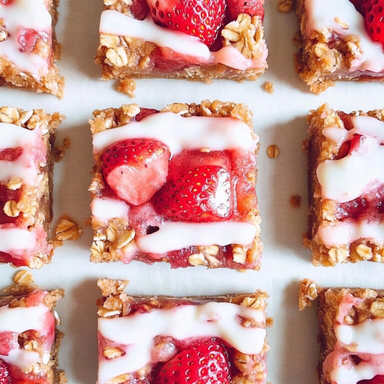 Soft Strawberry Oatmeal Bars Recipe
