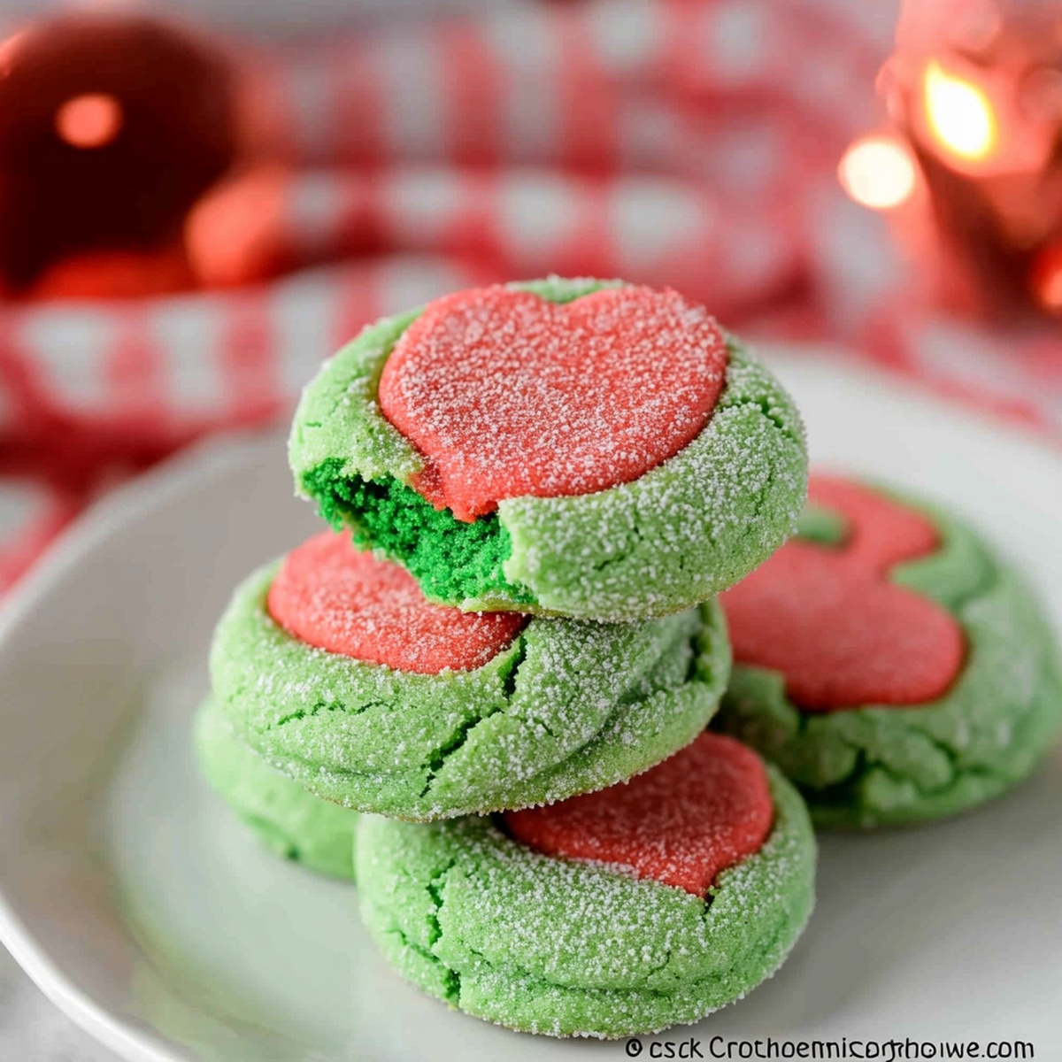 Easy Grinch Cake Mix Cookies Recipe