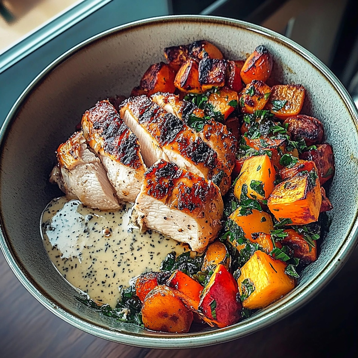 Creamy Parmesan Pasta With Garlic Butter Chicken Bites Recipe
