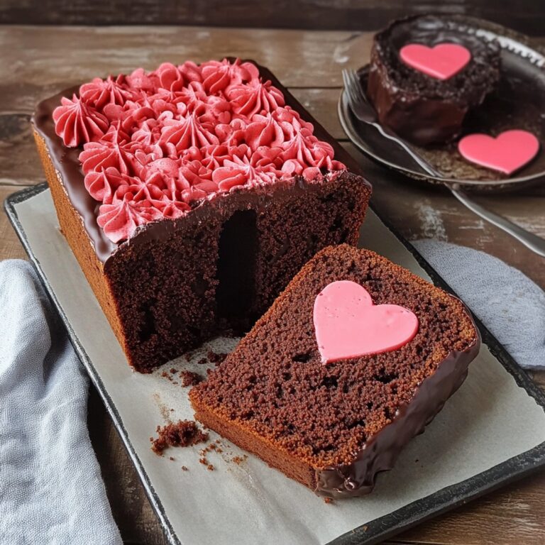 Luscious Hidden Heart Chocolate Loaf Cake Recipe