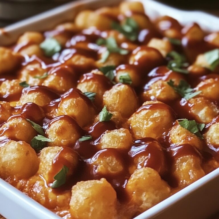 Sizzling BBQ Chicken Tater Tot Casserole Recipe