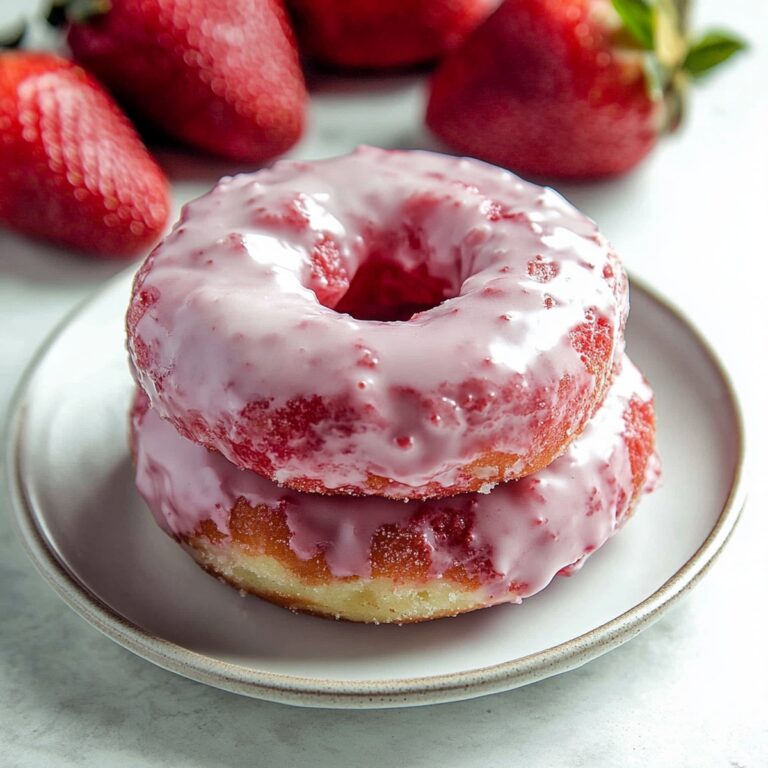Strawberry Cake Donuts Recipe