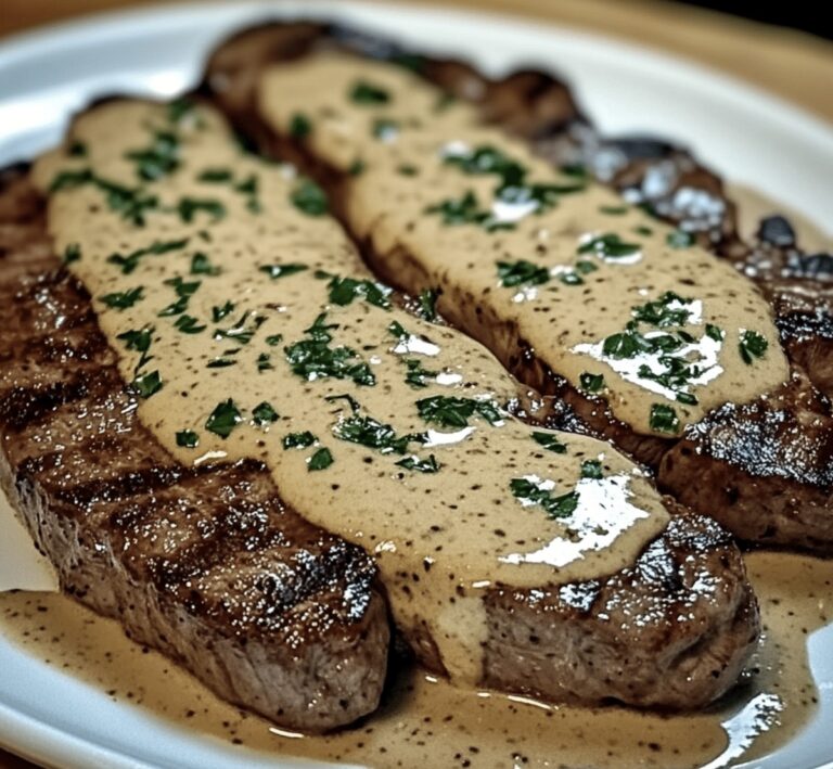 Succulent Steak With Garlic Sauce Recipe