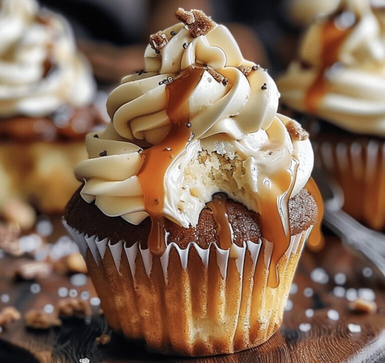 Salted Caramel Cream Cheese Cupcakes Recipe
