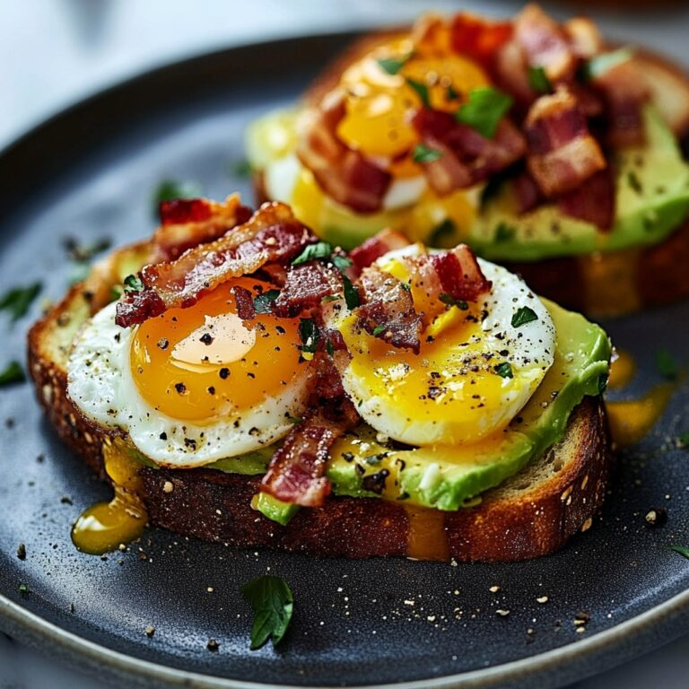 Crispy Avocado Bacon And Egg Toasts Recipe