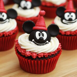 Mickey Mouse Christmas Cupcakes Recipe