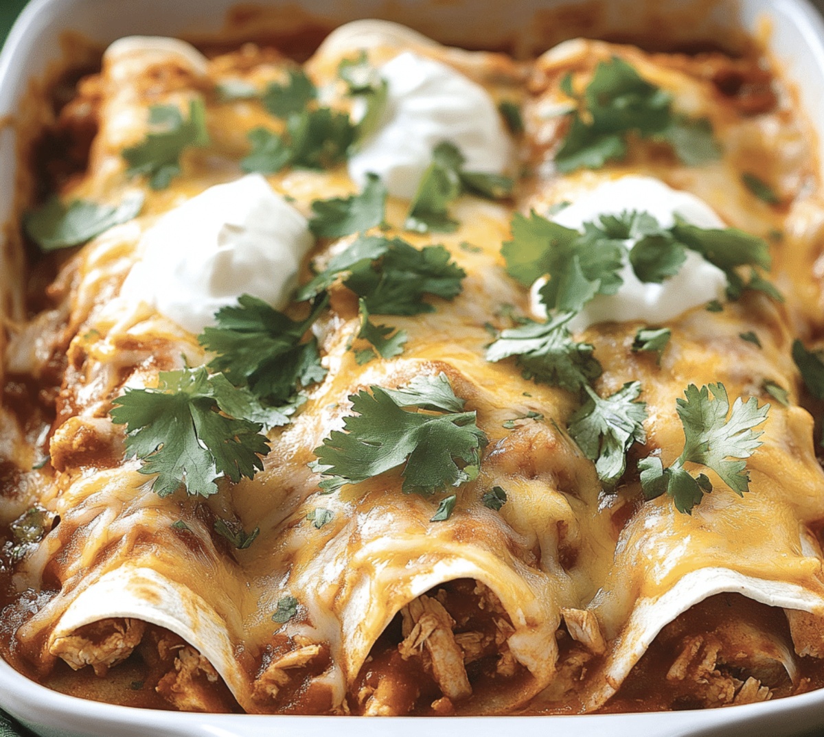Cheesy Chicken Enchiladas Recipe