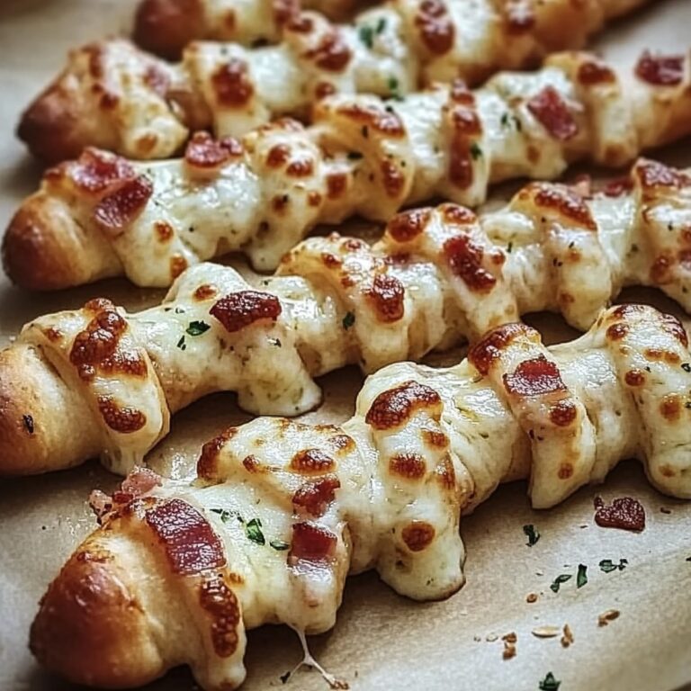 Crispy Garlic Butter Bacon Alfredo Pizza Twists Recipe