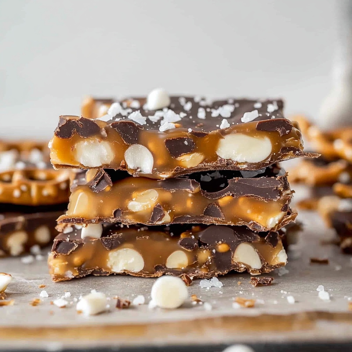 The Best Salted Caramel Pretzel Bark Recipe