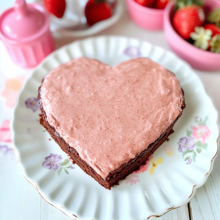 Rich Strawberry Sweetheart Brownies Recipe