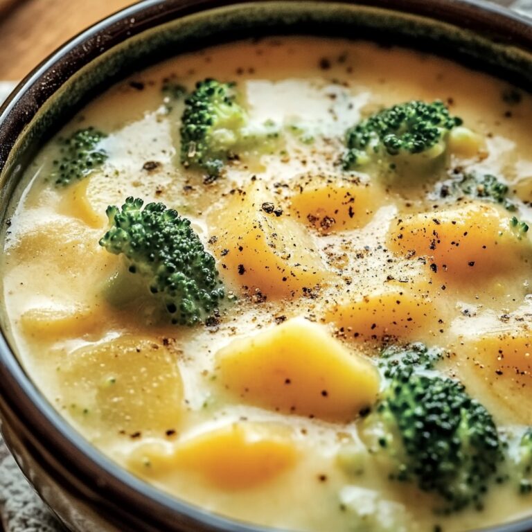 Crockpot Potato Broccoli Cheddar Soup Recipe