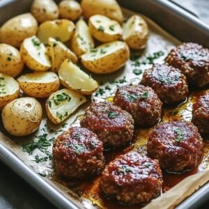 Sheet Pan Mini Meatloaf And Roasted Potatoes Recipe