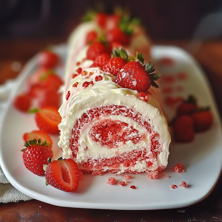 Strawberry Birthday Cake Roll Recipe