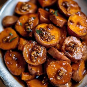 Golden Cinnamon Maple Roasted Sweet Potatoes Recipe