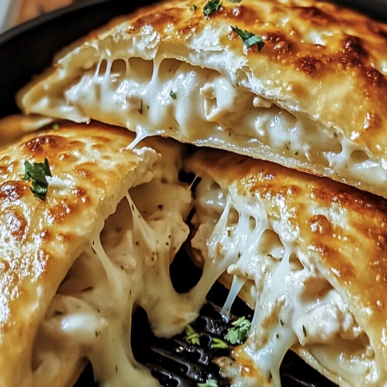 Chicken Alfredo Air Fryer Calzones Recipe