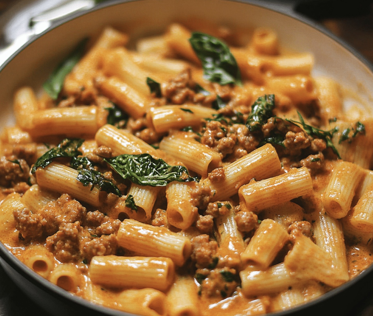Creamy Sausage Rigatoni Recipe