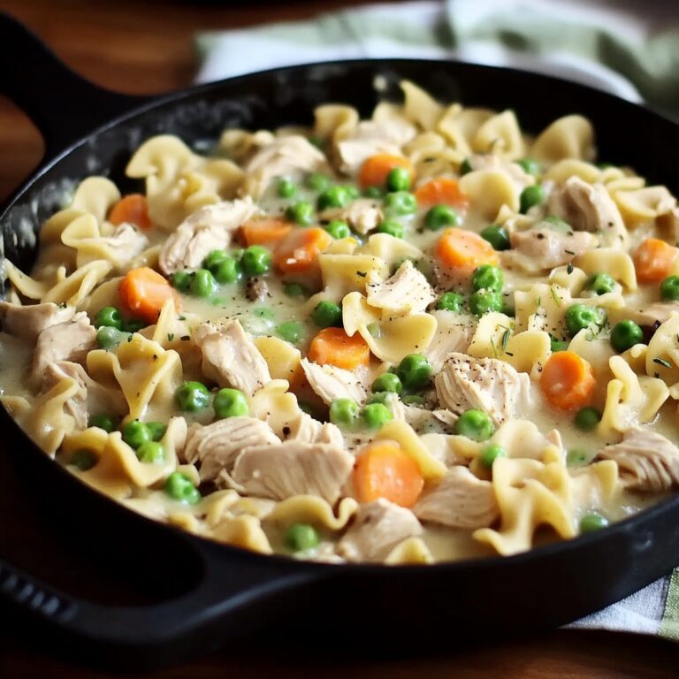 Chicken Pot Pie Noodle Skillet Recipe