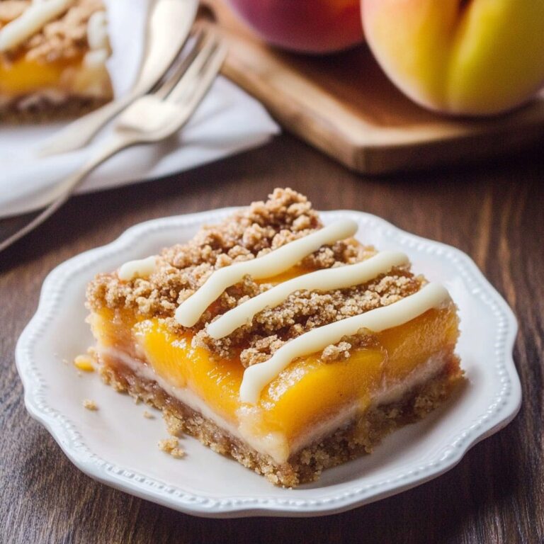 Peach Pie Crumble Bars Recipe