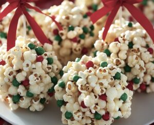 Festive Christmas Popcorn Balls Recipe