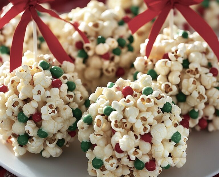 Festive Christmas Popcorn Balls Recipe