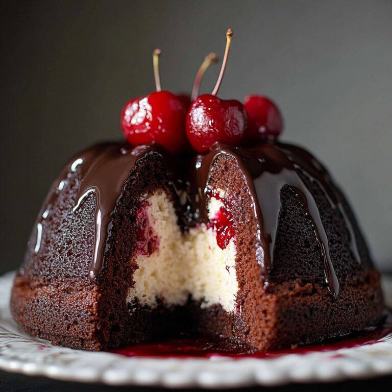 Cherry Chocolate Cream Cheese Bundt Cake Recipe