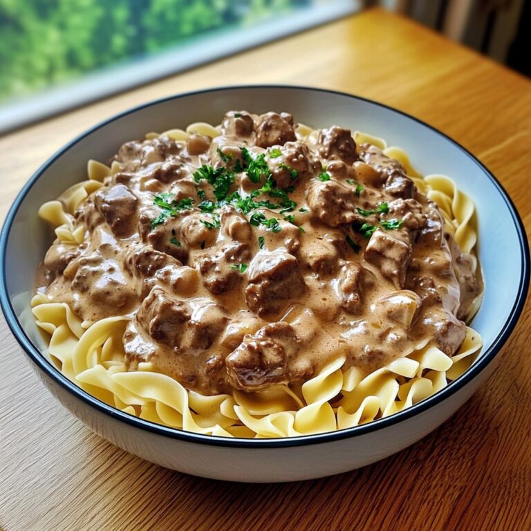 Creamy Beef Stroganoff With Tender Noodles Recipe