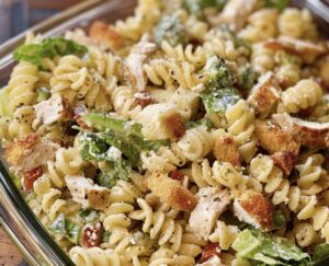 Creamy Chicken Caesar Pasta Salad Recipe