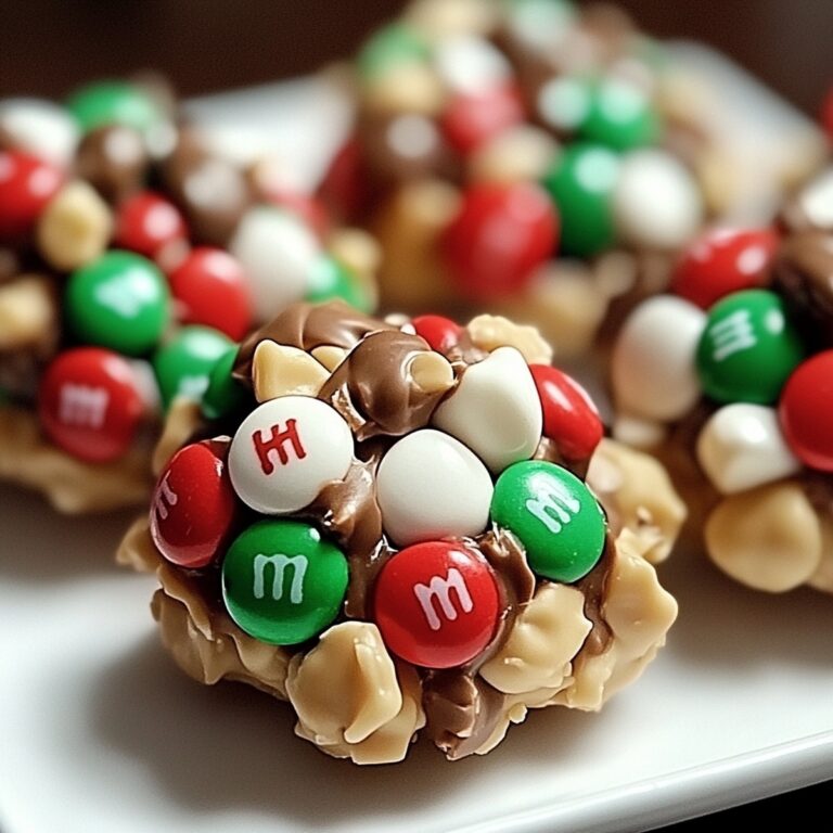 Christmas M&M Peanut Butter Clusters Recipe