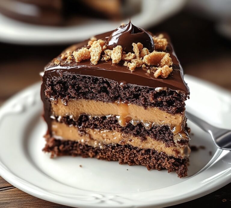 Chocolate Caramel Toffee Crunch Cake Recipe