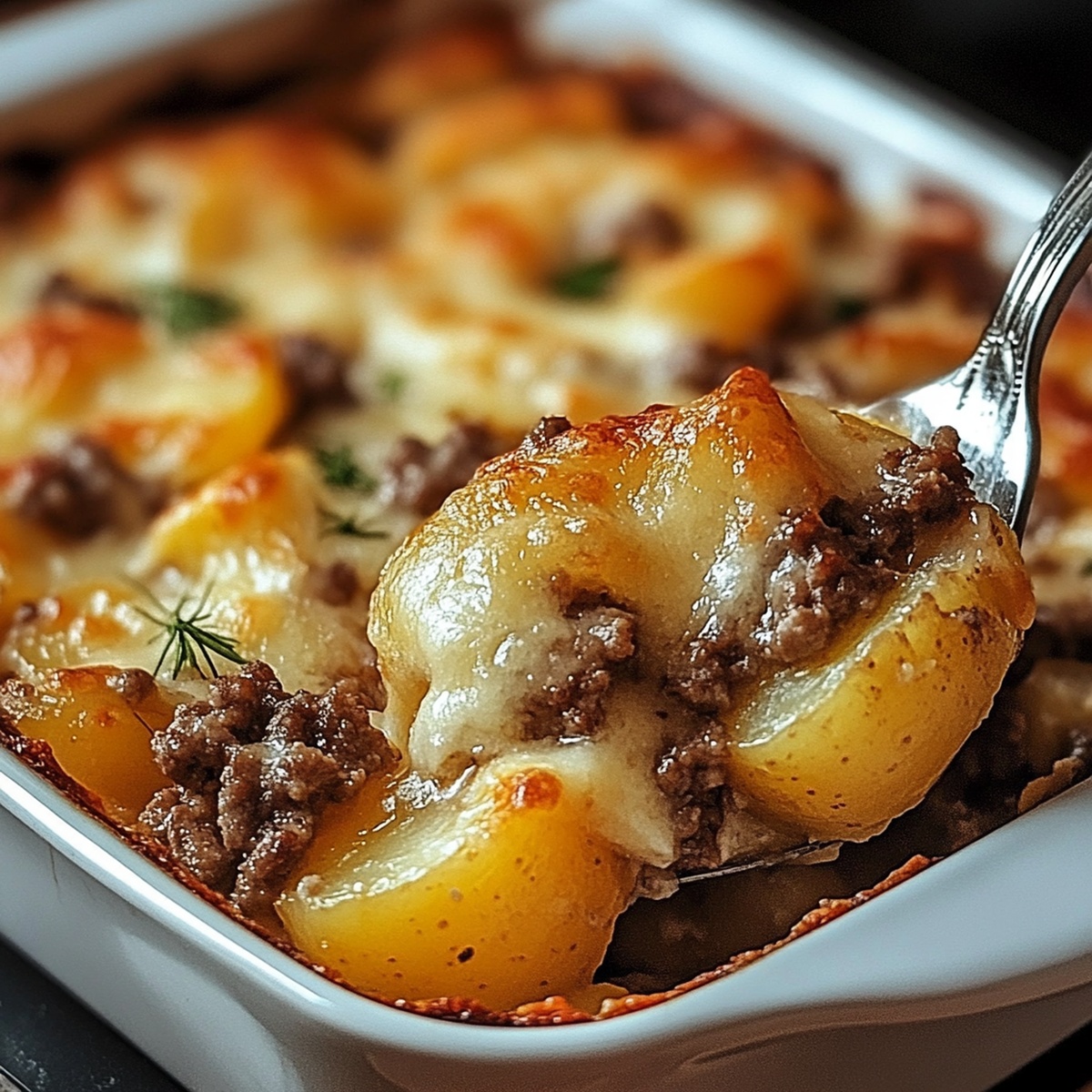 Easy Hamburger Potato Casserole Recipe