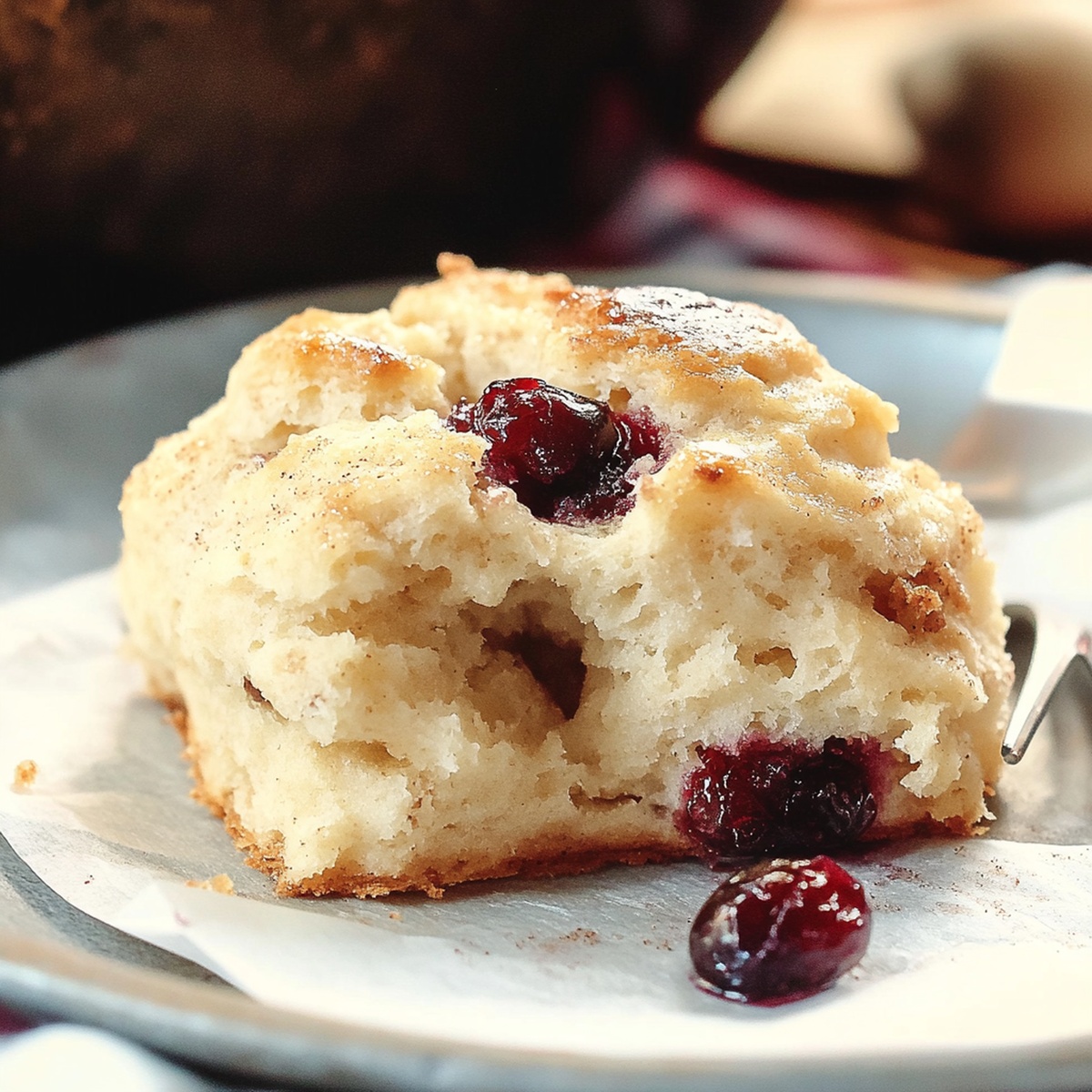 Cranberry-Cinnamon Skillet Biscuits Recipe