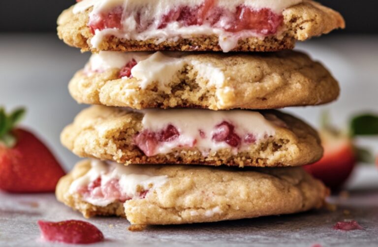 Strawberry Cheesecake Stuffed Cookies Recipe