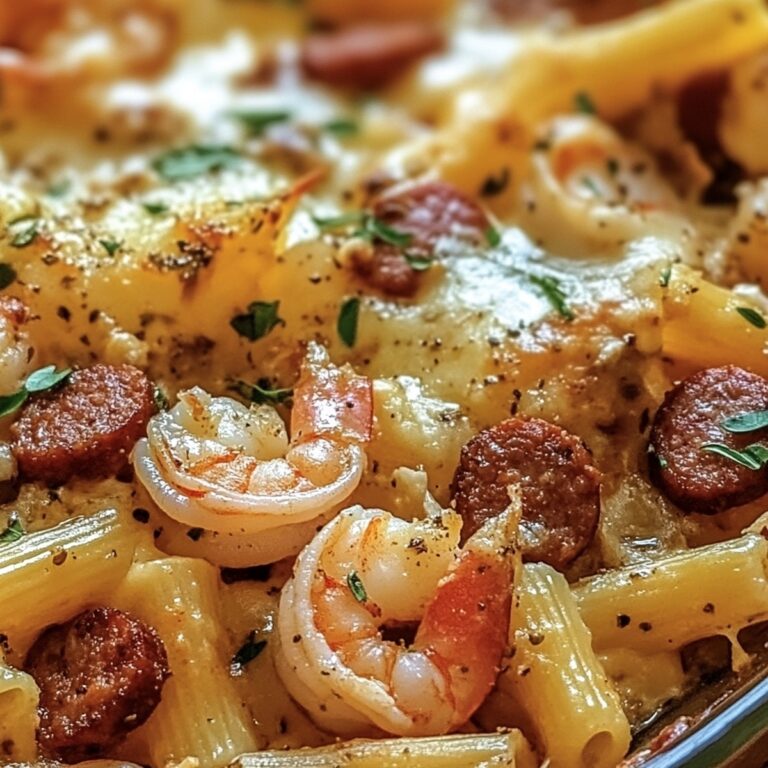 Spicy Louisiana Shrimp And Sausage Pasta Bake Recipe
