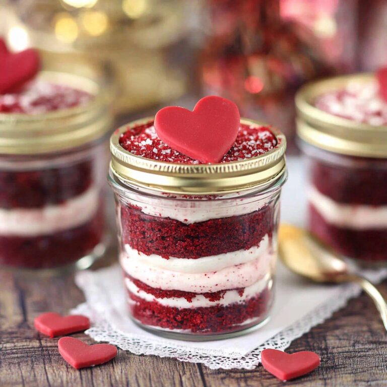Stunning Red Velvet Cake In A Jar Recipe