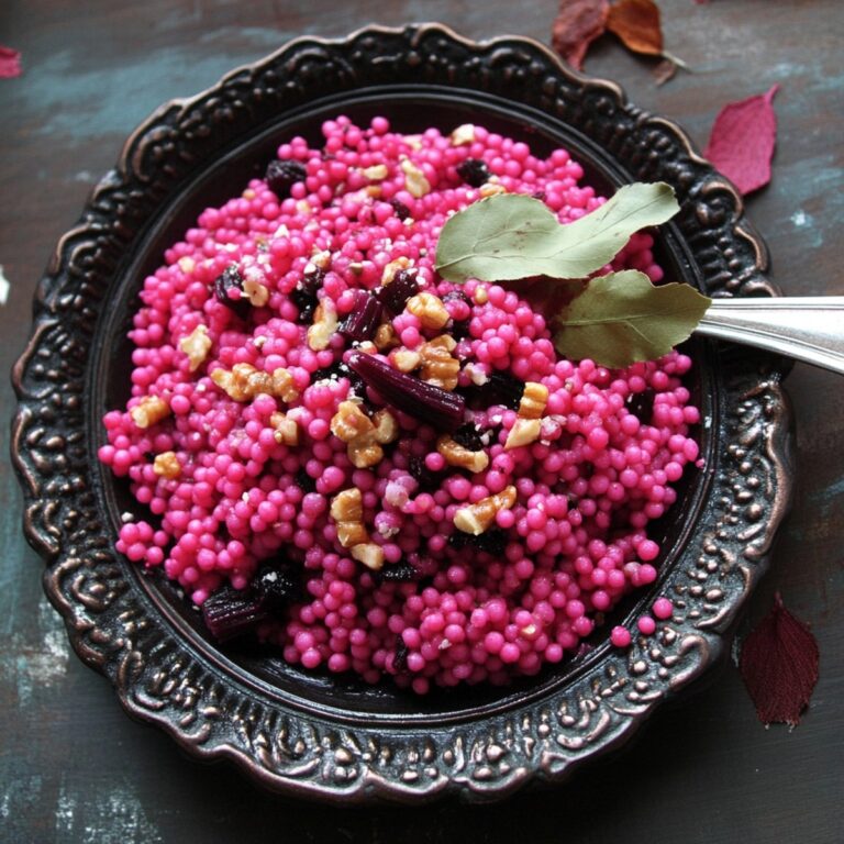 Vibrant Pink Beet Couscous With Pecans Recipe