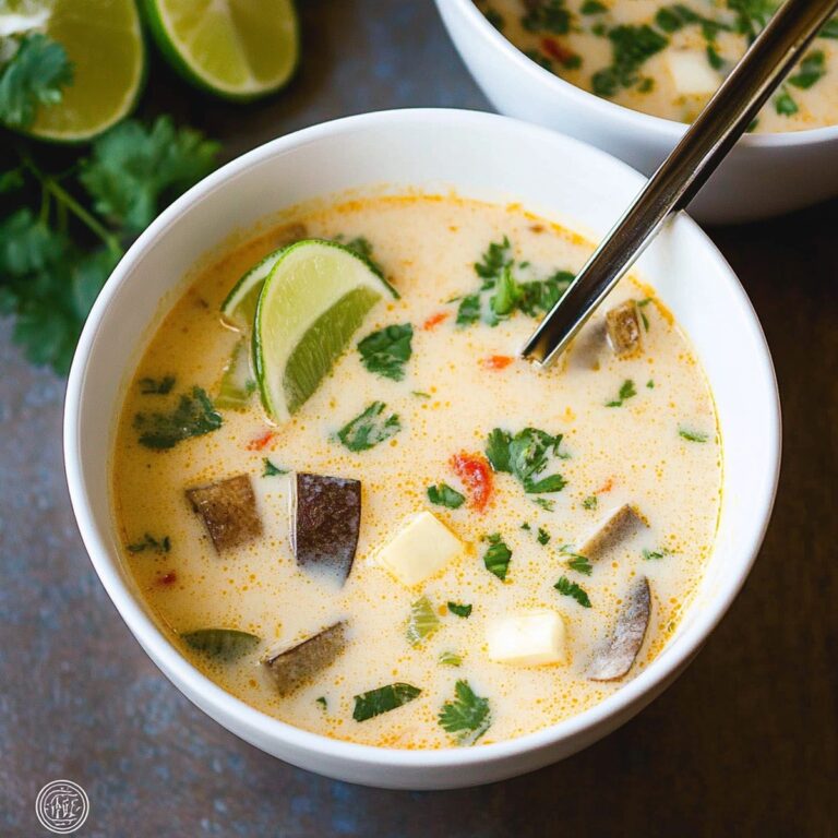 Silky Thai Coconut Soup Recipe (Tom Kha) Recipe