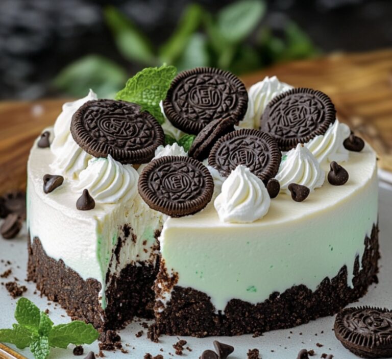 No-Bake Oreo Mint Cheesecake Recipe