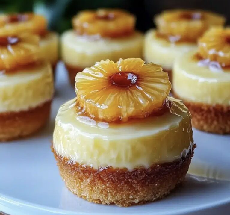Luscious Mini Pineapple Upside-Down Cheesecakes Recipe