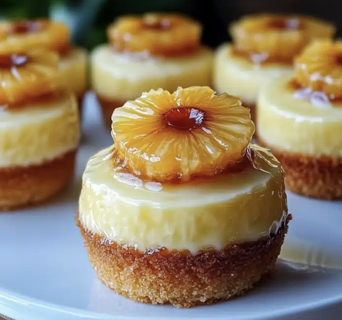 Luscious Mini Pineapple Upside-Down Cheesecakes Recipe