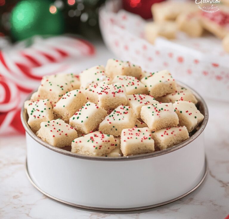 Crispy Christmas Shortbread Cookie Bites Recipe