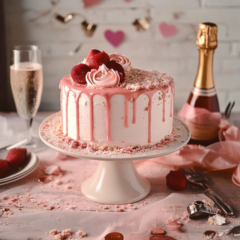 Elegant Pink Champagne Cake Recipe