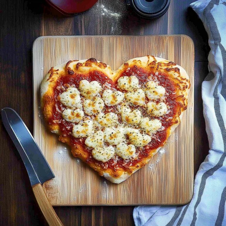 Romantic Heart-Shaped Pizza Recipe