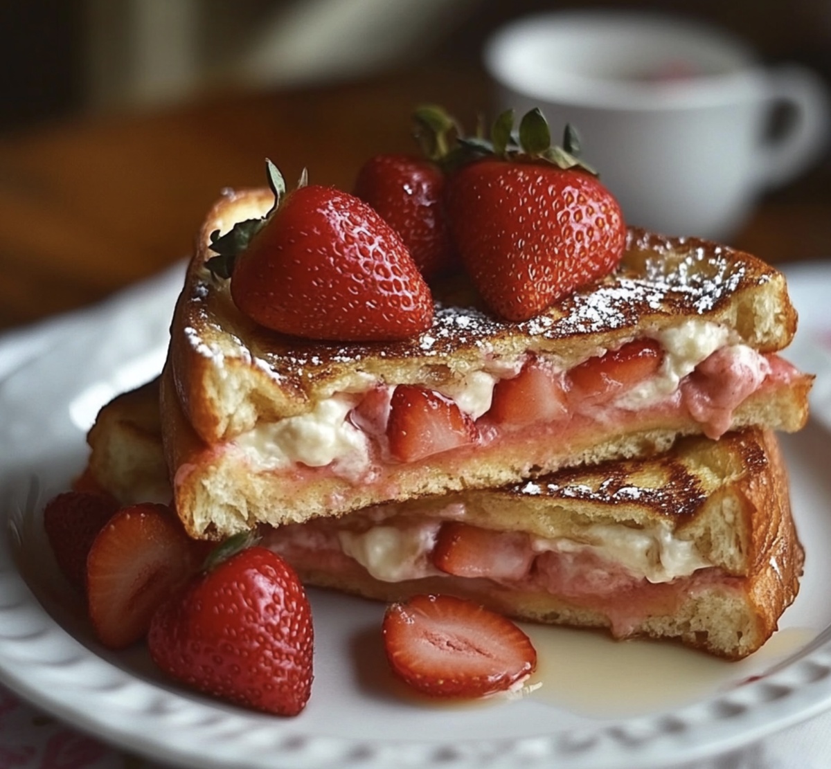 Heavenly Strawberry Cheesecake Stuffed French Toast Recipe