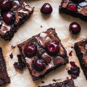 Roasted Chocolate Cherry Brownies Recipe